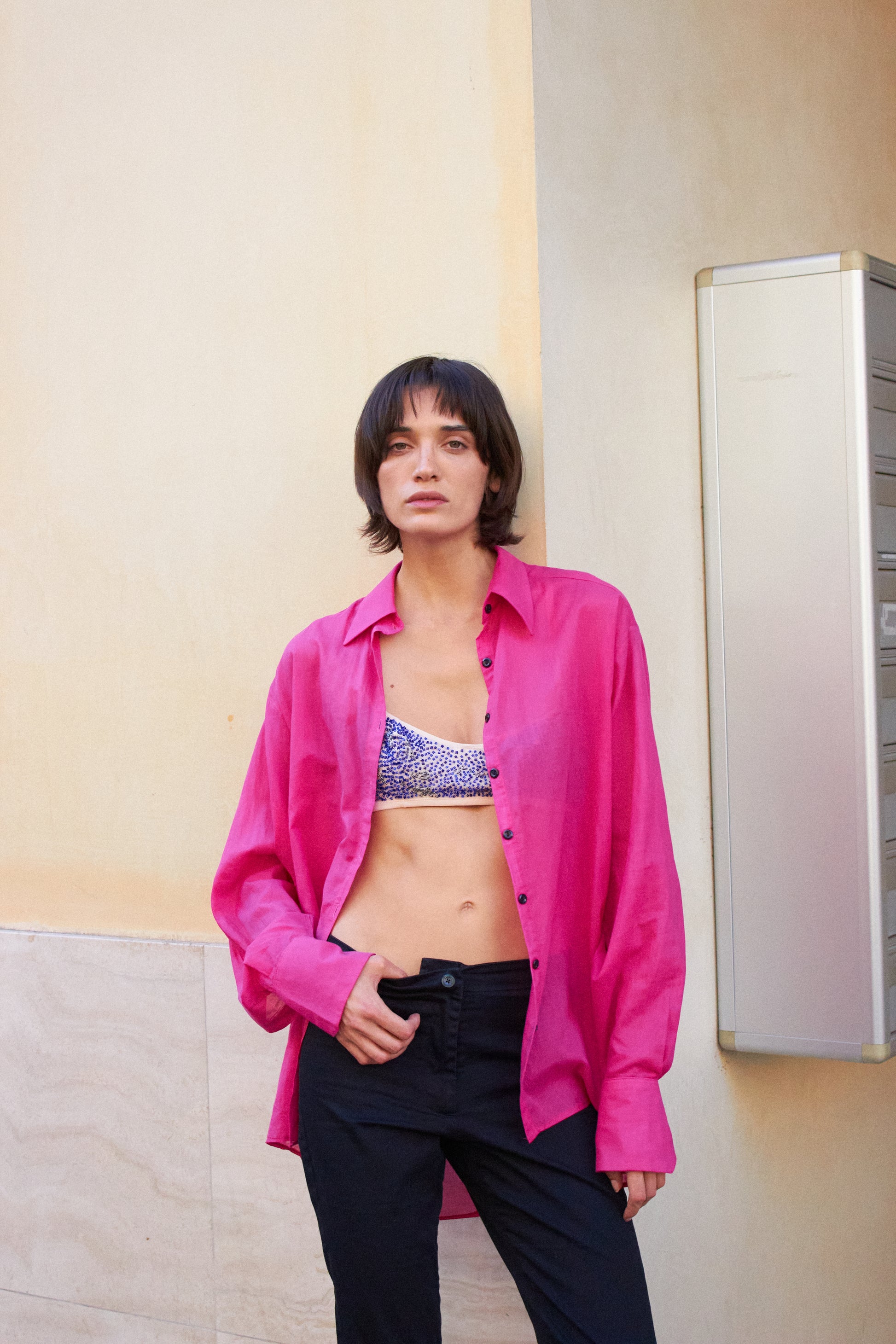Carmen Oversize Shirt Fuccia