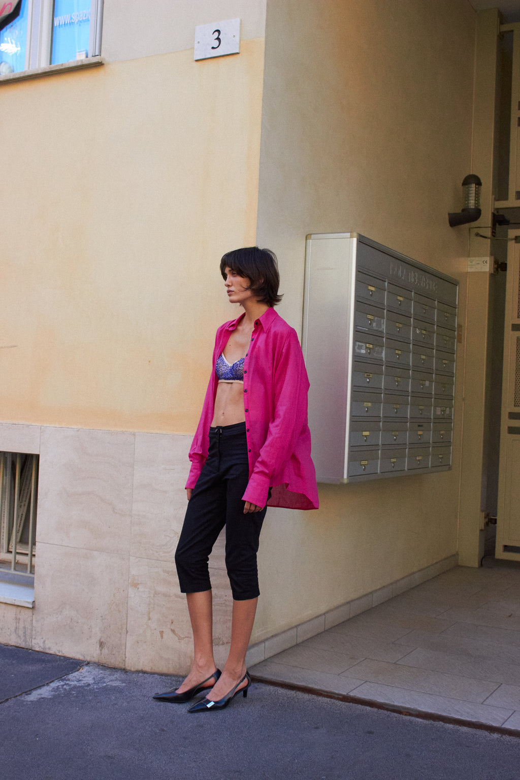 Carmen Oversize Shirt Fuccia