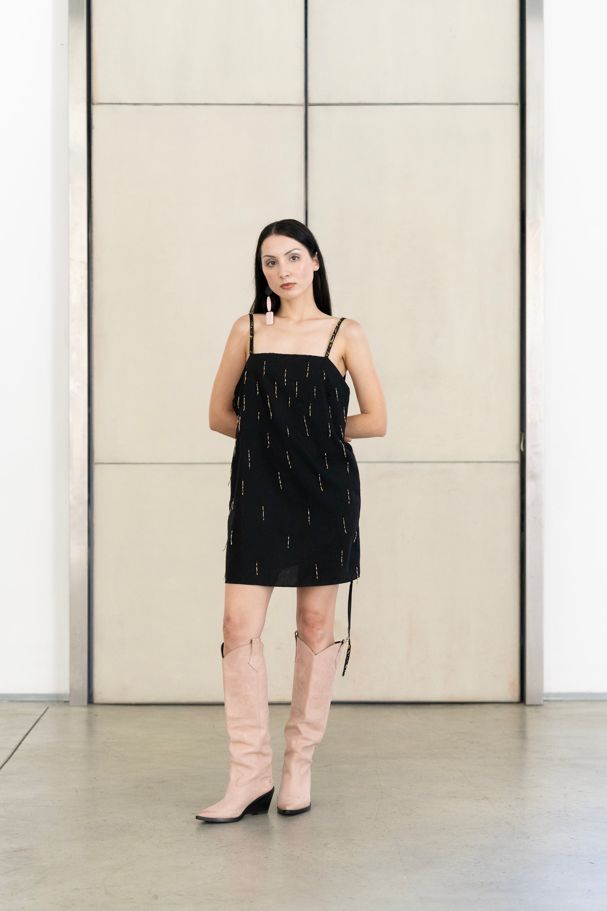 Carmela Short Dress Black