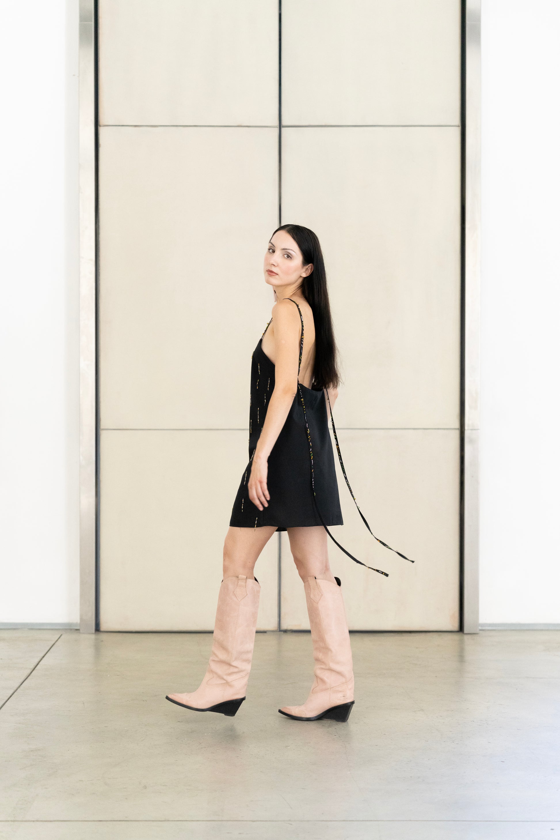 Carmela Short Dress Black
