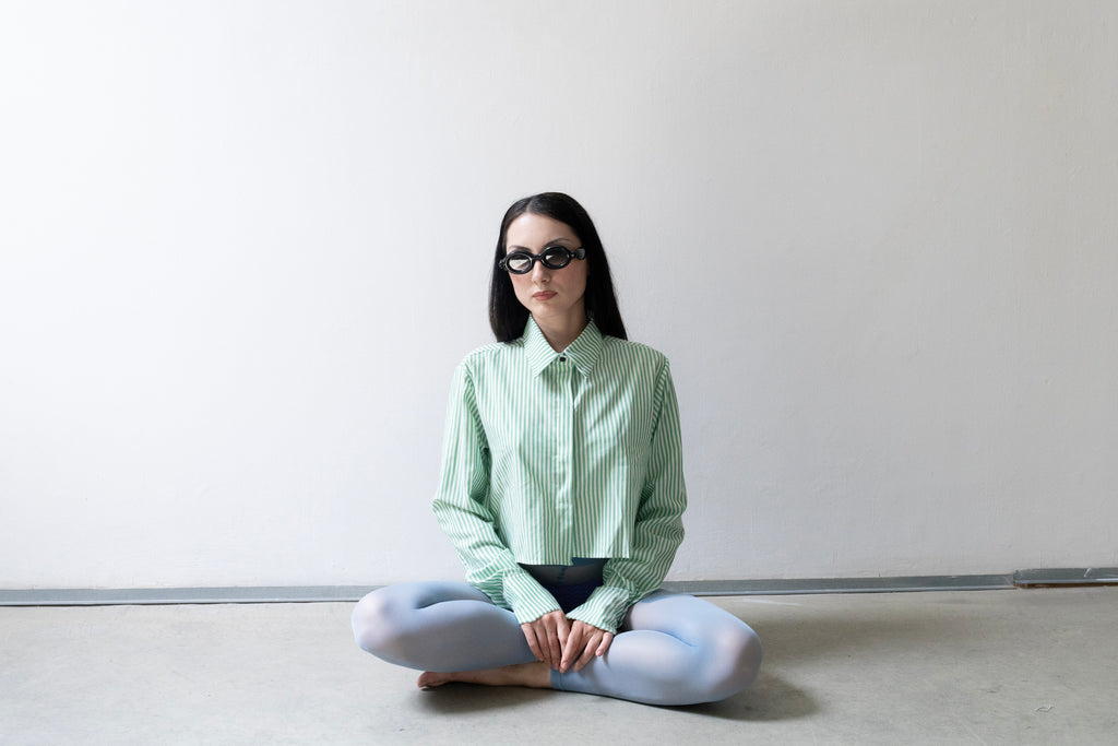 May Striped Shirt Green