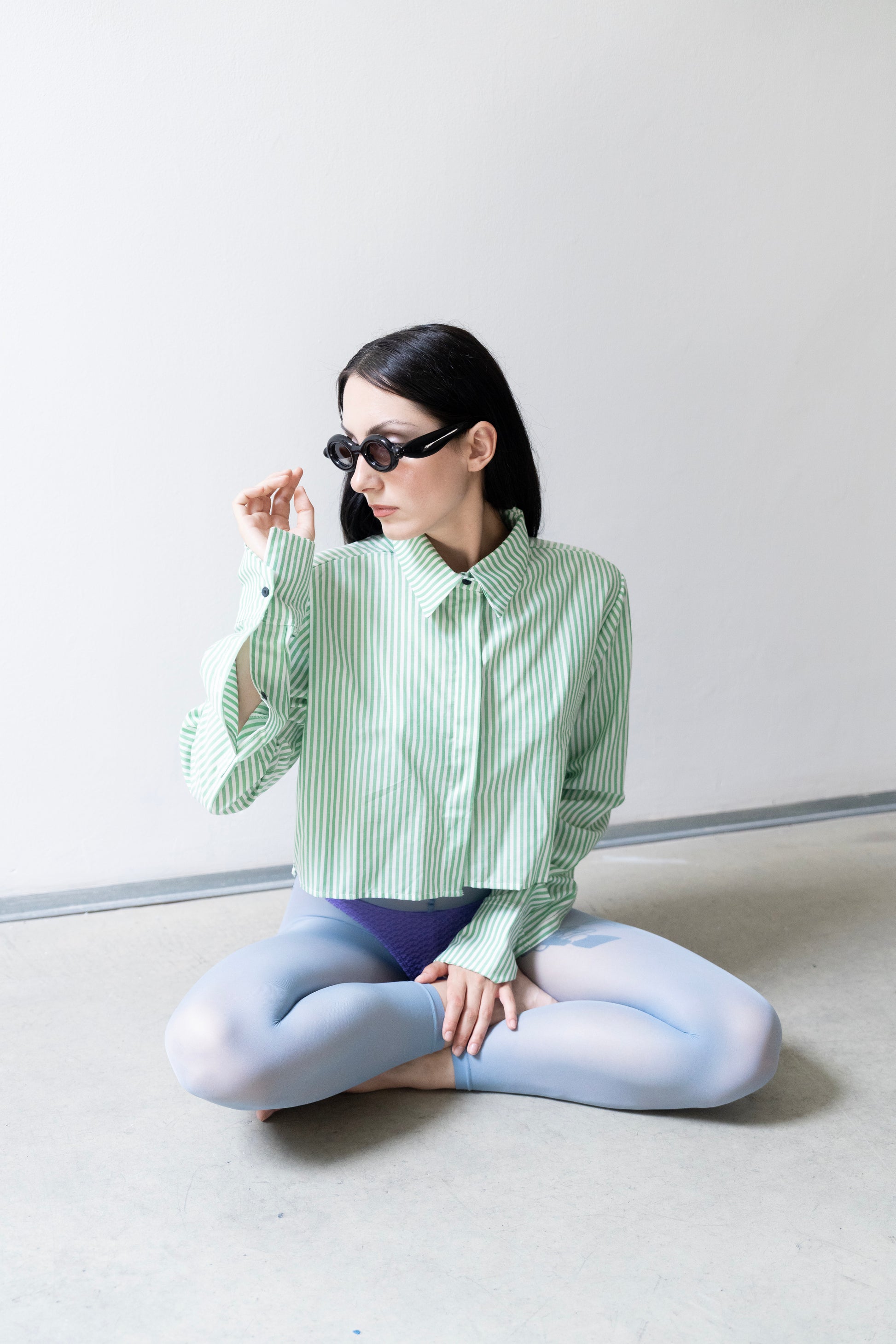 May Striped Shirt Green