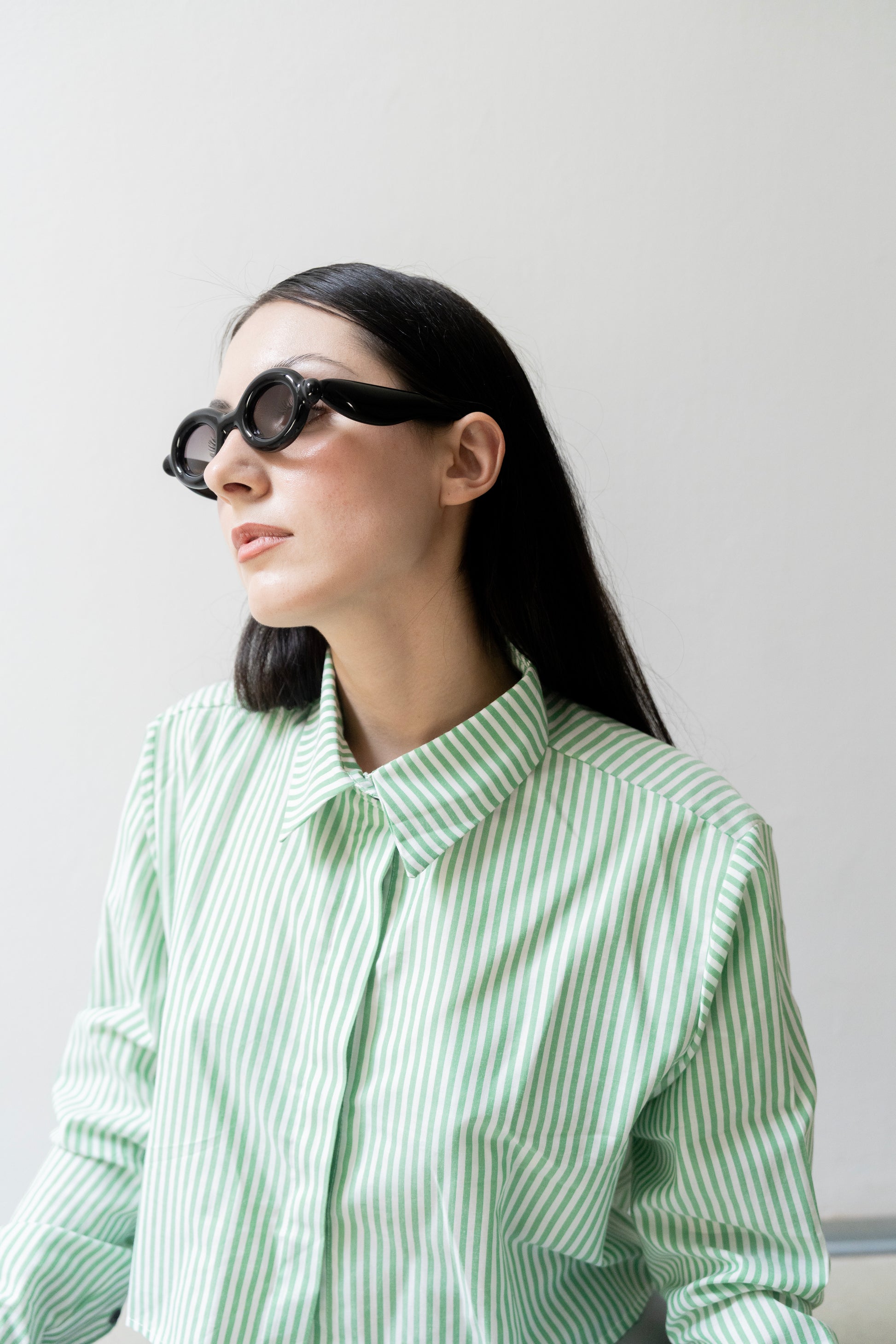 May Striped Shirt Green