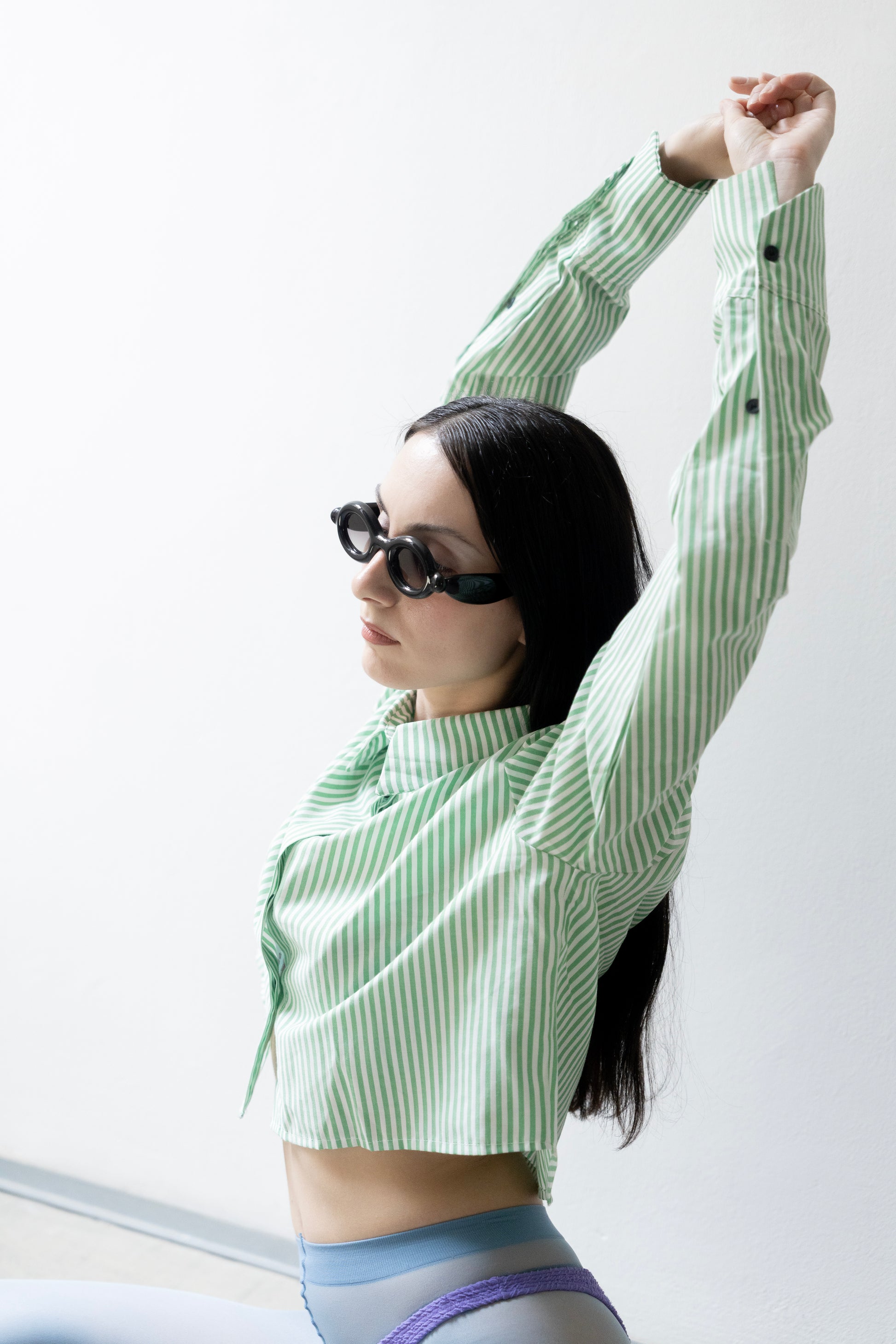May Striped Shirt Green